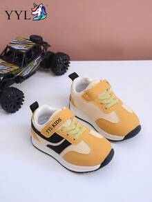 Fashionable Classic Children's Sports Shoes, Spring/Autumn Style, Comfortable, Non-Slip, Wear-Resistant, Lightweight, Campus Style, New Functional Shoes, Toddler Shoes, Suitable For Daily Wear - Yellow - View 5