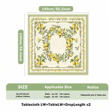 1 khăn trải bàn hình chữ nhật bằng polyester, họa tiết khung chanh Pháp cổ điển, in một mặt, thích hợp cho mặt bàn, có thể giặt và tái sử dụng, phù hợp cho trong nhà, ngoài trời, sân hiên, đám cưới, tiệc tùng, ăn uống, triển lãm thủ công, trang trí tiệc. - Nhiều màu - Xem 13
