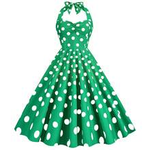 Stage Dance Wear - Green Background With White Dots - View 5