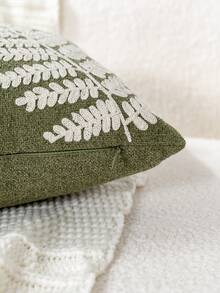 1 buah Sarung Bantal Hias Bordir Pakis Tropis Minimalis Modern Warna Hijau, Sarung Bantal Dekoratif Bordir Daun Musim Semi/Panas, Cocok untuk Dekorasi Dalam Ruangan, Sarung Bantal Sepanjang Musim, Isian Bantal Tidak Termasuk - Hijau - View 10