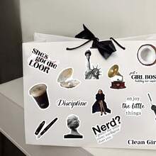 60 miếng nhãn dán văn phòng nữ sạch sẽ, nhãn dán thẩm mỹ, nhãn dán thời trang công sở, nhãn dán scrapbook, nhãn dán nhật ký, nhãn dán Y2K Downtown, quà tặng Y2K, nhãn dán phong cách Groovy, nhãn dán vinyl chống nước cho phong bì, bình nước, máy tính, laptop, điện thoại, hành lý, sổ tay, tủ lạnh - 1 - Xem 8