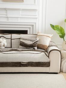 1 buah Sarung Sofa Gaya Bohemian, Bantal Sofa Desain Aneka Warna untuk Semua Musim, Alas Sofa Pelindung Ramah Hewan Peliharaan, Cocok untuk Sofa 1 Dudukan, 2 Dudukan, 3 Dudukan, dan 4 Dudukan - Coklat - View 5