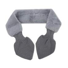 Bufandas femeninas de invierno para mujer, chal con correas cruzadas, bufanda suave para el cuello para niñas, bufanda versátil dulce que combina con todo para Otoño e Invierno XNCB - Blanco - Ver 11