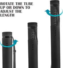JJRING Black Poster Tube, 25 To 40 Extendable Poster Storage Holder Tube With Carrying Strap, Poster Carrying Blueprints, Scrolls, Maps And Architect Papers - Green - View 5