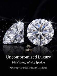 Piece Round Brilliant Cut Diamond Loose Stone, High Clarity Sparkling Gem, Choice For Engagement Rings, Elegant Jewelry Making Accessory, Imported Craft Lab-Created Moissanite Wedding Ring Set-Hardness 9.25, Second Only To Natural Diamonds, This Scratch-Resistant And Durable Set Is Perfect For Daily Wear By Couples. - High Quality - View 5