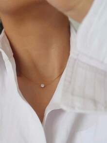 Nooxian Minimalist Chain Necklace - Yellow Gold 4 - View 6