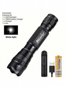 Alonefire 12W Zoom Tactical Flashlight Powerful Outdoor Travel Hunting Camping Fishing Hiking Mounts Remote Switch High Power Torch Light - Multicolor - View 13