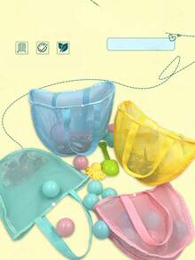 Bolsa de playa de gran capacidad, bolsa de malla a prueba de arena para playa/piscina/viaje, diseño de múltiples bolsillos, esencial para vacaciones familiares - Universidad A - Ver 10
