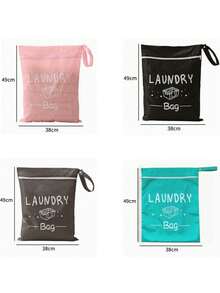 Extra Large Drawstring Travel Laundry Bag, Durable, For Dirty Clothes Storage, Easy To Install, Travel Essential, 4 Colors Available, Transparent Pattern, Drawstring Closure, Made Of High-Quality Tear-Resistant Polyester Fabric - Multicolor - View 7