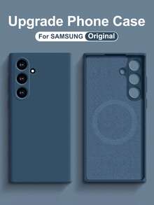 VRNOEI Ốp lưng điện thoại TPU từ tính tương thích với Samsung Galaxy S24 S23 S22 S21 S25 Ultra Plus, phụ kiện ốp bảo vệ mềm mại, sạc không dây từ tính, chống rơi vỡ, chống thấm nước, chống sốc, chống trầy xước, quà tặng kỷ niệm, quà tặng sinh nhật. - Xanh đậm - Xem 20