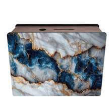 1pc Handmade Wooden Artistic Coin Storage Box, Turquoise Marble Decor Rectangular Wooden Display Box, Suitable For Home Decor, Library Display, Halloween And Christmas Gifts - Multicolor - View 1