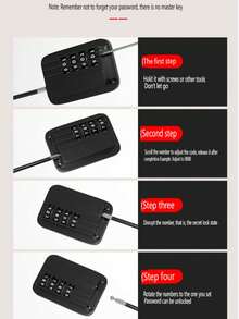1 Set No Drill Fridge Lock, Child Safety Cabinet Door Drawer Sliding Door Lock, Password Lock - Thickened Upgraded Version - View 5