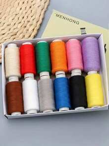 24pc Sewing Thread Set, Hand Sewing Thread Tool Kit, With 12 Colors Sewing Thread And 12 Gold Tail Embroidery Needles, Suitable For Cross Stitch, DIY Art, Handicrafts And Sewing, Sewing Tools - Multiple Styles - View 4