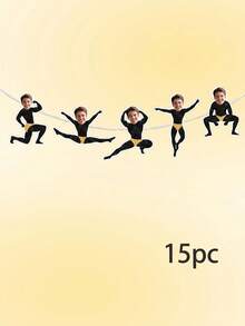 5/10/15 cái Banner tiệc nam vận động viên thể dục tùy chỉnh ảnh, Banner nhào lộn mặt hài hước cá nhân hóa với các chi tiết cắt lấp lánh, Banner lấp lánh cho lễ kỷ niệm trẻ em/thanh thiếu niên, tiệc độc thân cô dâu và đêm hội con gái - Nhiều màu - Xem 14