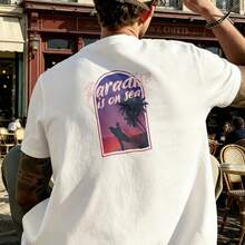 Men's T-Shirt Paradise Is On Sea Hawaii Comfortable And Versatile Outdoor Casual Short Sleeve - White - View 3
