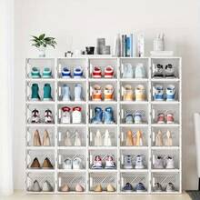 Shoe Storage, 6/12/24 Pack Shoe Organizer For Closet, Shoe Boxes Clear Plastic Stackable Shoe Containers With Lids For Size 10 - View 15