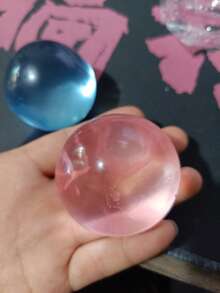 1/2(6cm/4cm) 麥芽糖慢回彈藍/粉色手工捏捏球，柔軟蓬鬆，6cm圓形壓力緩解捏捏玩具，理想的節日禮物，有趣可愛的禮物，生日禮物，復活節禮物 - 彩色 - 查看 5