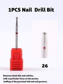 1pc Diamond Nail Drill Bits 3/32" Shank Cuticle Clean Bits Fine Medium Grit For Dead Skin Removing Manicure Pedicure Prep Nail Tool For Electric Nail Drill Machine - Multicolor - View 10