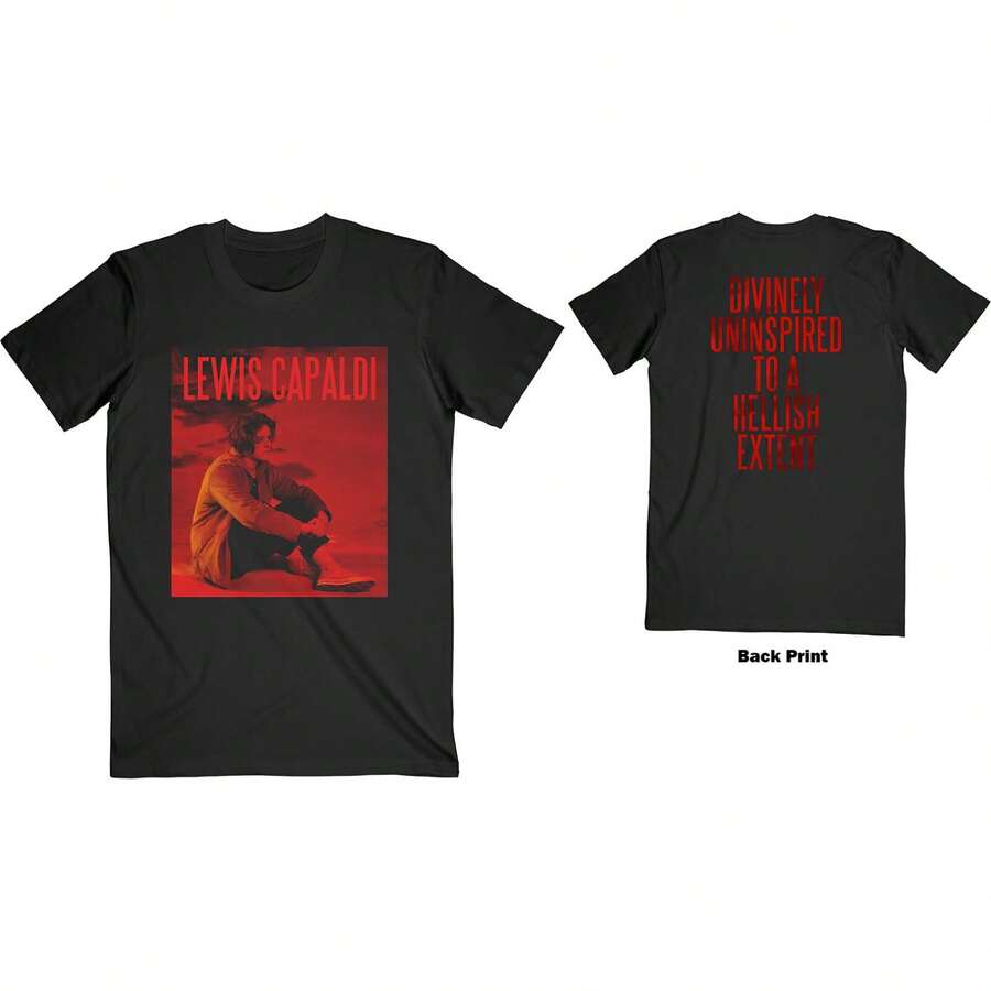 Lewis Capaldi Unisex T-Shirt Divinely Uninspired - Black - View 1