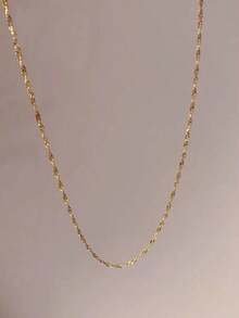 Nooxian Collar de cadena minimalista - Amarillo Oro 6 - Ver 4