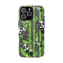 [24h Shipping From DE]Apple 17 16e 15 14 13 12 Pro Max PlusPanda Phone Case |   Playful Bamboo Pattern, Protective Dual Layer  23 24 25 26 - Frosted Texture - View 7