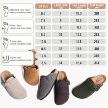 FITORY Clogs For Men Suede Clogs With Arch Support Leather Cork Footbed  Size 6.5-13.5 - Taupe - View 5