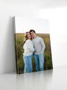 1pc Customized Photo Print Canvas Art, Large Size Personalized Poster, Includes DIY Frame (Self-Assembly) Or Canvas Only, Mother's Day Gift - Multicolor - View 5