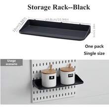 畅销家居用品，仅适用于本店专用孔板，不适用于其他孔板。基础生活系列单件装免打孔壁挂式塑料孔板，多种组合配件，多功能收纳孔板配有各种收纳盒和金属挂钩，适用于车库工作台/家庭厨房收纳整理/办公室/手工室/浴室（28*28厘米）。本产品配有专用孔板。 - 白色 - 查看 46