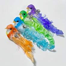 Random 1pc, Cat Toy Bird Toy Random Color, Artificial Feather Cat Toy, Bird Cat Rod Replacement Head, Cat Rod Toy, No Battery Required, Durable Replacement Head, Suitable For Indoor Cat Exercise Bird Cat Toy - View 9