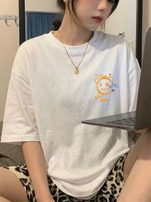 Women's T-Shirt For Spring And Summer - 白色 - 查看 2