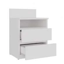 2026 Nordic Style Nightstand With Backrest, 4 Colors Available, Open Shelf + 2 Drawers Combination, Modern Minimalist Bedroom Atmosphere Storage Cabinet, Handleless Silent Bedside Storage Unit - Multicolor - View 13
