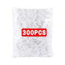 300个可重复使用食品储存袋，超大超厚，白色保鲜膜，PE保鲜袋，厨房收纳，家用塑料包装，剩菜收纳 - 白色 - 查看 10