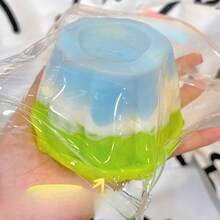 1pc-Squishy-Large Pudding Squeeze-Sensory Toys-Silicone Squeeze-Bursting Simulation Pudding-Vent Toy-Simulation Food Play--Birthday Gift-Perfect Gift-Gift-Collection Display - Multicolor - View 9