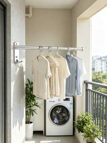 Extendable Adjustable Clothes Rack, Clothing Storage Rod, 19-29.6cm/7.48-11.65in, Bath Towel Rack, Towel Rack, Drill-Free Wall-Mounted Storage Rack, Extendable Jewelry Rack, Hanging Clothes Storage, Space-Saving - Multicolor - View 1