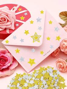 200/100pcs Gold And Silver Star EVA Stickers, Self-Adhesive Star Stickers In Various Sizes, Perfect For Classroom Rewards, Crafting, Card Decoration, Etc. - Gold and Silver - View 2