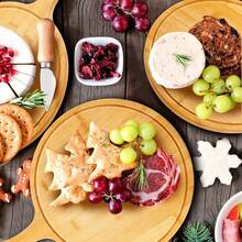 5Pcs 15*11 Inch Wooden Pizza Boards With Handles, Pizza Peel Serving Boards, Wood Cutting Board For Charcuterie, Cheese, Bread And Fruit, Multi-Purpose Kitchen Baking Tray, Housewarming & Holiday Gift - View 7