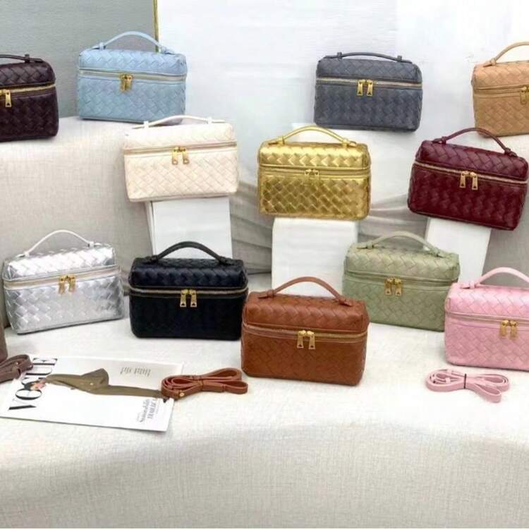 BV Bottega Bang Bang, bolso de mano de mujer de cuero genuino tejido a mano de Andiamo Clutch Campana, bolso tipo caja, nuevo modelo 2026, bolso acolchado para mujer, elegante bolso bandolera, bolso de hombro. - Negro - Añade 1