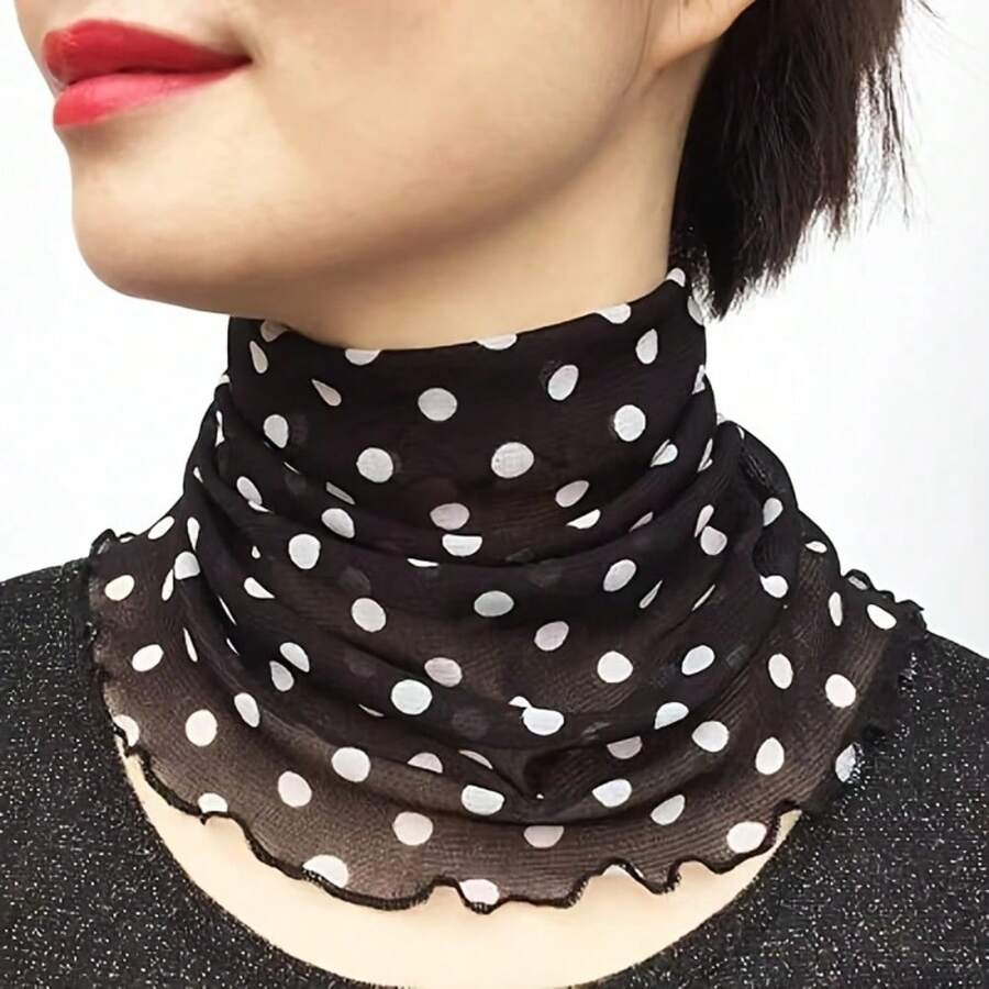 Decorative Scarf/Neck Warmer For Women, Versatile Neck Wrap, Suitable For Spring/Autumn, Neck Protection For Square Dance - A09 - View 1