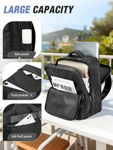 40*30*20cm Mochila de viaje con compresión al vacío, con bomba portátil, bolsa de viaje al vacío sellada de 35L, con sistema de vacío, bolsas de compresión transparentes, cubos de embalaje, múltiples bolsillos, tamaño aprobado por aerolíneas, mochila práctica para estudiantes y viajes al aire libre, disponible en varios colores - Multicolor - Ver 7