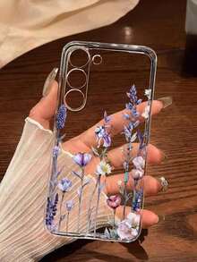 1 Piece Soft Romantic Fashion Floral Print Phone Case Compatible With Huawei Honor, Galaxy A04e/12/A13/A14/A34/A50/A52/A53/A54/S21/S22/S23/S24/S25/S25Ultra/S25FE/S26/S26 PLUS/S26 ULTRA/S26 EDGE, 6A/7A/8A, 12T/13T/15T/15T Pro - 透明 9 - 查看 8