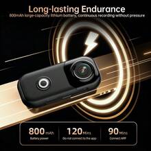 4K Mini Thumb Wearable Action Camera 16MP Wide Angle POV Pocket Camera With Magnetic Lanyard Hands-Free Panoramic Shooting Waterproof Shockproof Vlog Camera Suitable For Bicycle Motorcycle Helmet Mount - View 3