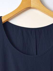 Women Midi Dresses - Navy Blue 2 - View 9