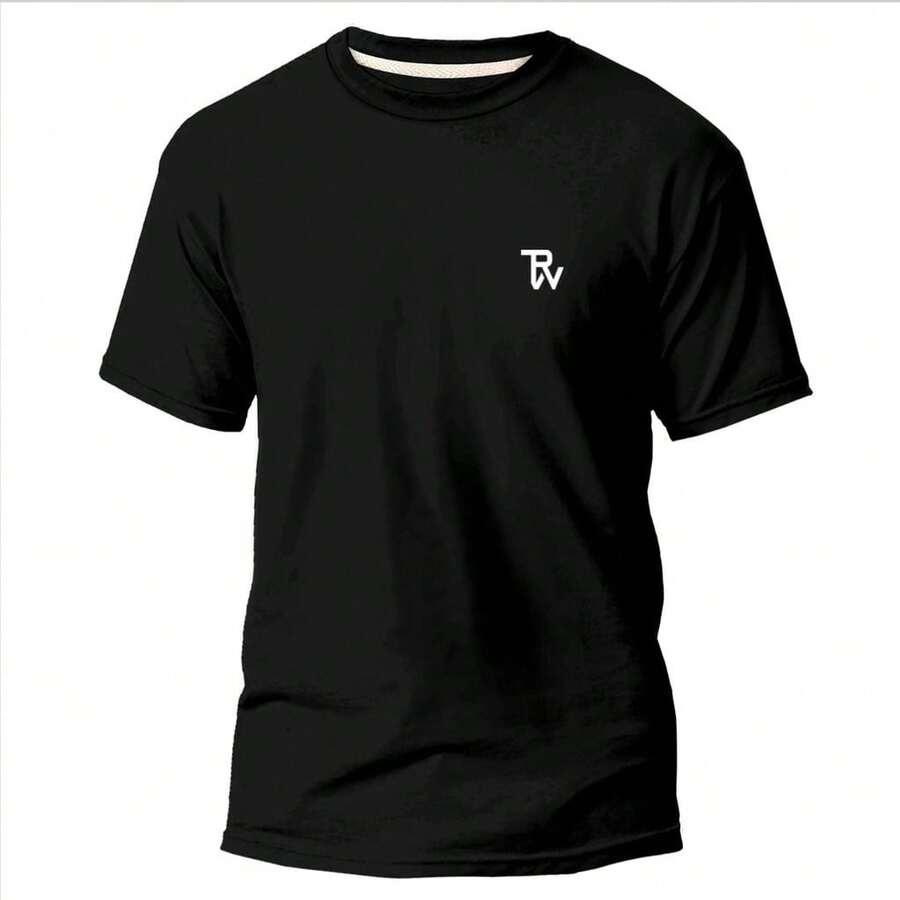 Men's Basic Slim Fit T-Shirt 100% Cotton BV - Black - View 1