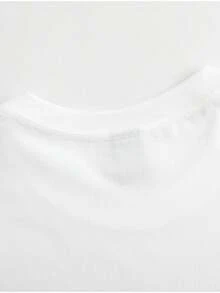 Short-Sleeved T-Shirt With Colorful Airplane Print - 白色 - 查看 3