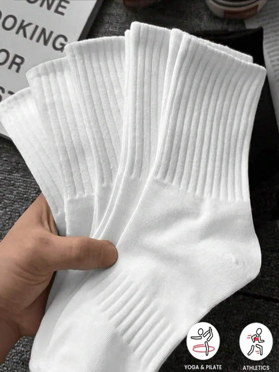 1/5/10 Pasang Kaos Kaki Olahraga Unisex yang Nyaman, Cocok untuk Olahraga, Latihan, Pakaian Kasual dan Bisnis, Menyerap Keringat, Tahan Bau, Lembut dan Ringan, Cocok untuk Musim Semi, Musim Panas, Musim Gugur dan Musim Dingin - MultiWarna - View 1