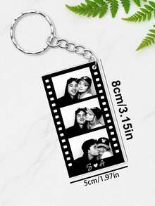 Customized Photo Acrylic Keychain, Personalized Photo Strap Pendant, Couples Keychain, Anniversary Gift, Wedding - Photo Keychain - View 8