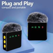 Professional Wireless Lavalier Microphone, Compatible With Smart Devices, Ultra-Mini Portable Clip-On Noise Canceling Microphone, Plug And Play Wireless Audio Device, Suitable For Interviews, Podcast Recording, Live Streaming, Vlog (160mAh Rechargeable Battery) - View 8