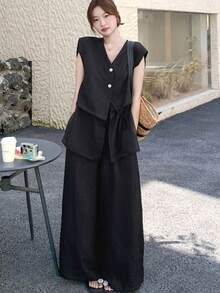 Women Midi Dresses - Black - View 4