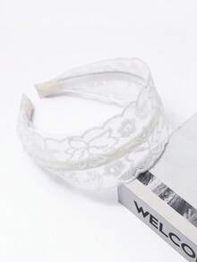 1 pieza Conjunto de diadema con bordado de flores de encaje - Multicolor - Ver 5