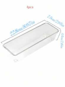 Universal Storage Set, Cup And Spoon, Drawer-Style Tabletop Cosmetic Storage Box, Transparent Vanity Organizer, Multi-Compartment Jewelry And Small Items Storage Box, Elegant Storage Container, Anti-Slip Design, Suitable For Storing Various Small Items - Multicolor - View 13